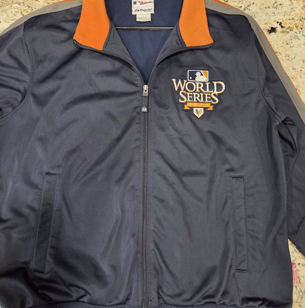 SAN FRANCISCO GIANTS World Series Champions 2010 Zip Up Jacket Size Large